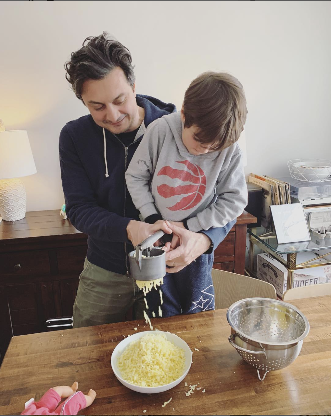 roberto and his son making gnocchi
